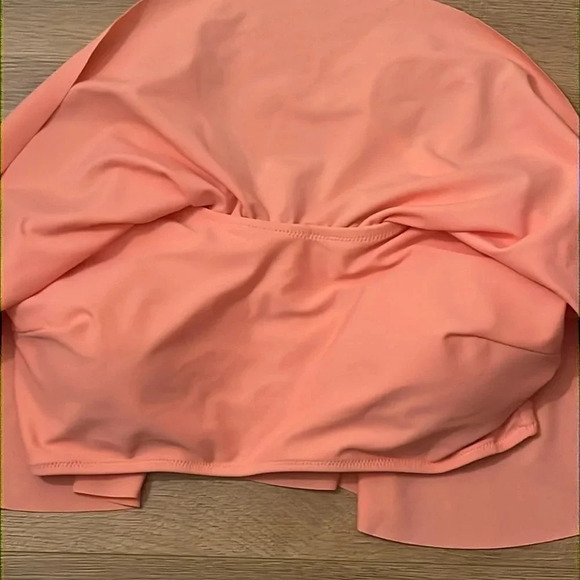 Cupshe | NEW Fabala peach ruffle bikini top Women’s size M lined apricot coral - Picture 3 of 8